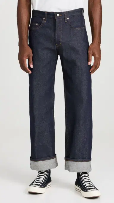 Naked & Famous Denim Strong Guy Dirty Fade Selvedge Jeans Indigo | Thumbnail 2
