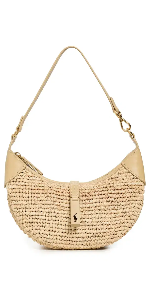 Polo I. D. Raffia Mini Shoulder Bag Natural/Cashmere One Size