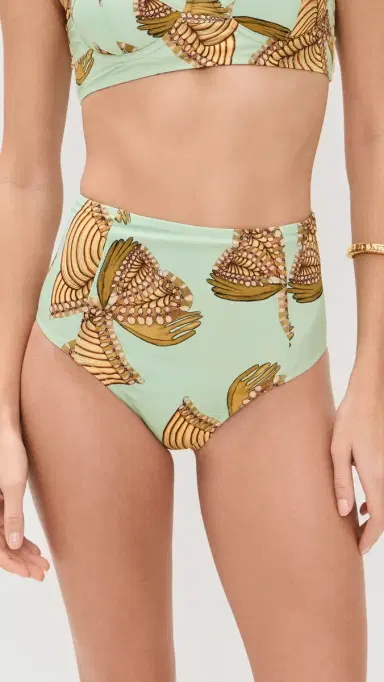 Ulla Johnson Zahara Bikini Bottoms Water Blossoms | Thumbnail 2