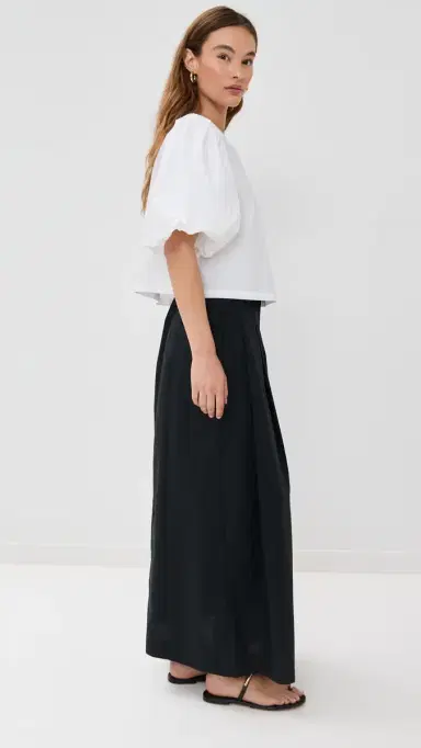 LE BOP Liza Puff Sleeve Shirt White | Thumbnail 4