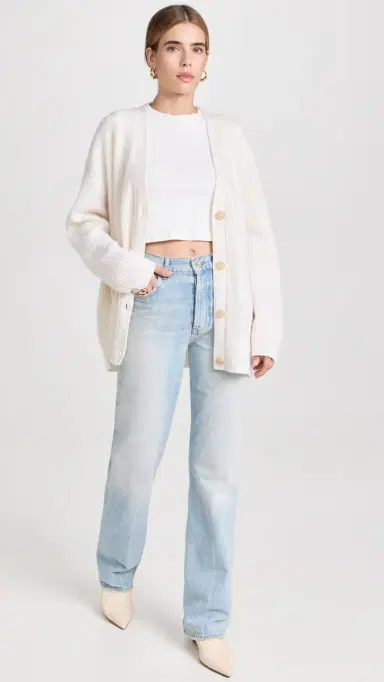 Jenni Kayne Cashmere Cocoon Cardigan Ivory L | Thumbnail 5 Jenni Kayne Cashmere Cocoon Cardigan Ivory L | Thumbnail 5
