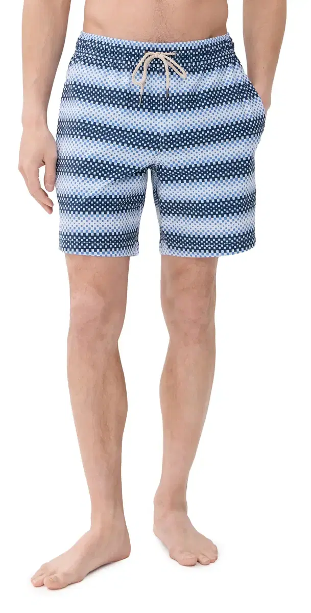 The Bayberry wim 7 Trunks Blue Ombre tripe