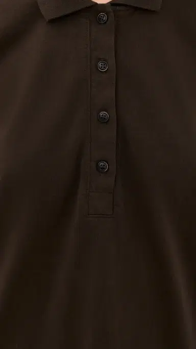 Sprwmn Long Sleeve Oversized Polo Tee Americano | Thumbnail 6