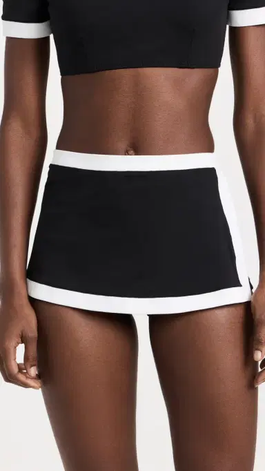 Staud Nell Swim Skirt Black/White | Thumbnail 2