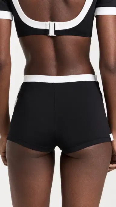 Staud Nell Swim Skirt Black/White | Thumbnail 3