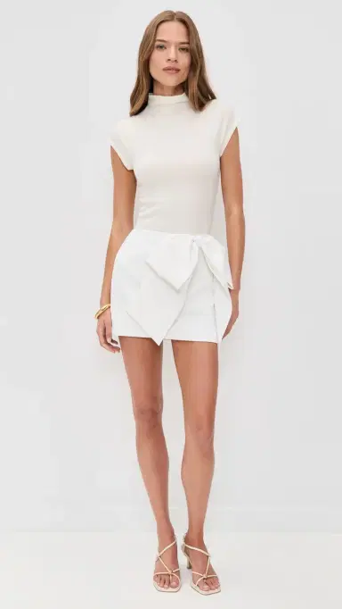 endless rose Bow Mini Skort White | Thumbnail 5