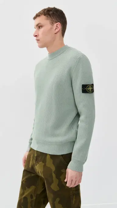 Stone Island Ribbed Cotton Crew Sweater age | Thumbnail 4 Stone Island Ribbed Cotton Crew Sweater age | Thumbnail 4