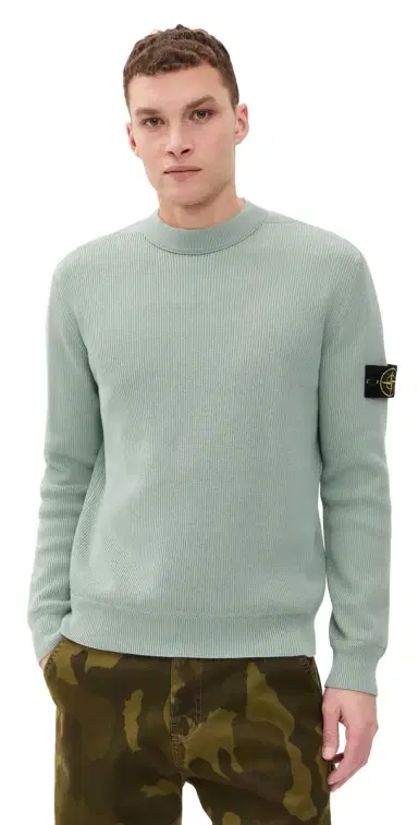 Stone Island Ribbed Cotton Crew Sweater age | Thumbnail 1 Stone Island Ribbed Cotton Crew Sweater age | Thumbnail 1