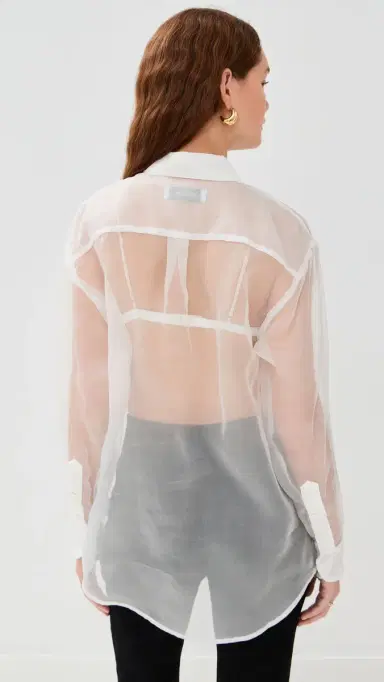 SPRWMN Oversized ilk Shirt White | Thumbnail 3