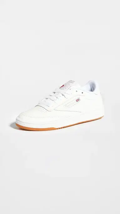REEBOK Club C 85 Classic Lace Up Sneakers White/Light Grey 5 | Thumbnail 2