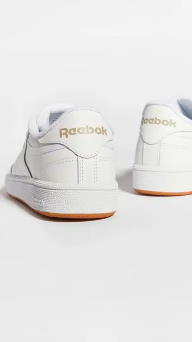 REEBOK Club C 85 Classic Lace Up Sneakers White/Light Grey 5 | Thumbnail 3