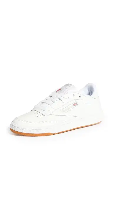 REEBOK Club C 85 Classic Lace Up Sneakers White/Light Grey 5 | Thumbnail 1