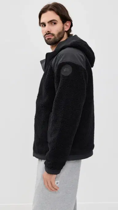 Canada Goose Alberni Reversible Fleece Bomber Black/Black S | Thumbnail 4