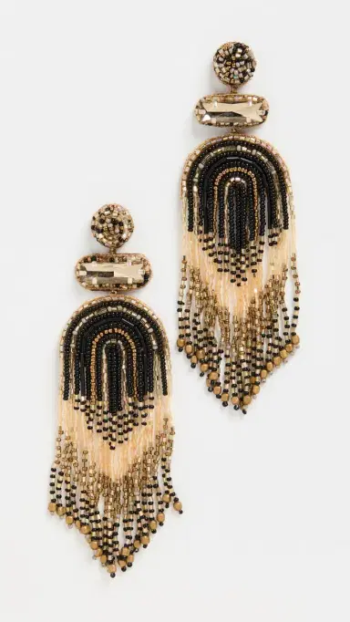 Deepa Gurnani Deepa by Ishani Earrings Black Multi One Size | Thumbnail 2