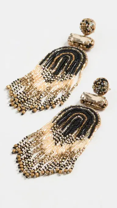 Deepa Gurnani Deepa by Ishani Earrings Black Multi One Size | Thumbnail 4