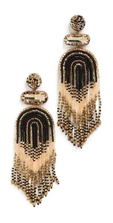 Deepa Gurnani Deepa by Ishani Earrings Black Multi One Size | Thumbnail 1