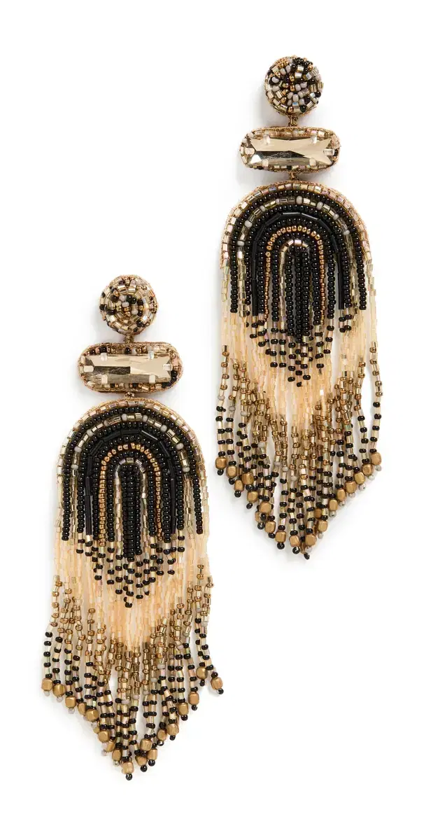 Deepa Gurnani Deepa by  Ishani Earrings Black Multi One Size