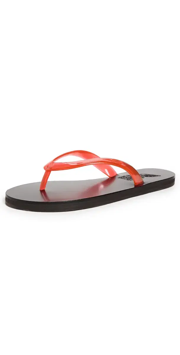 Saionara Jelly Flip Flops Clear Red