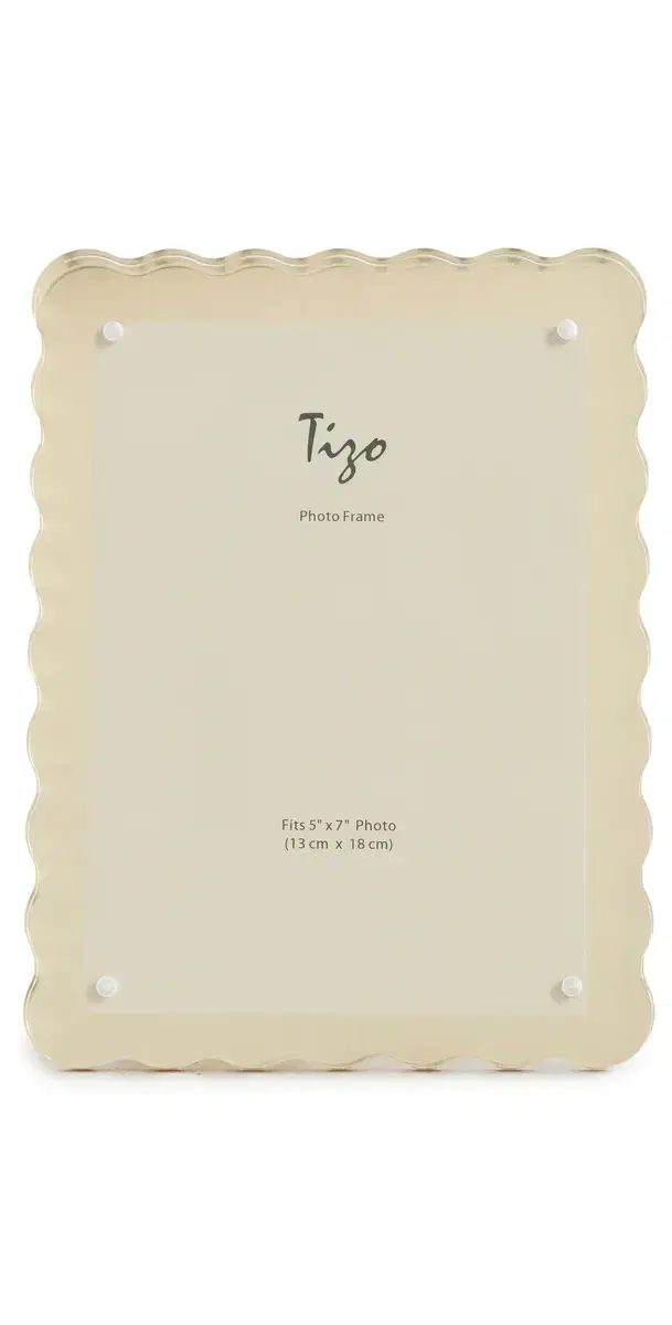 Tizo Design Lucite Frame Wave Design Gold 5x7 Gold One Size