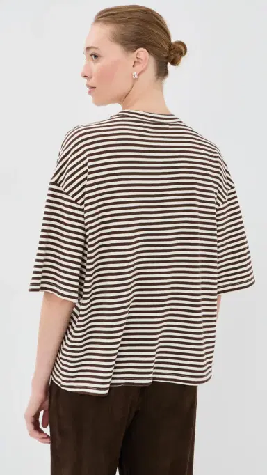 SPRWMN Oversized Boxy T-Shirt Americano tripes | Thumbnail 3 SPRWMN Oversized Boxy T-Shirt Americano tripes | Thumbnail 3