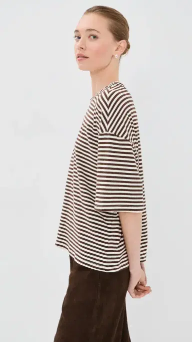 SPRWMN Oversized Boxy T-Shirt Americano tripes | Thumbnail 4 SPRWMN Oversized Boxy T-Shirt Americano tripes | Thumbnail 4