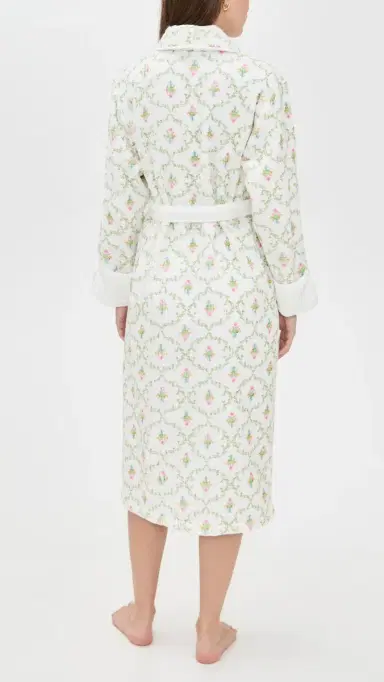 Hill House Home The Hotel Robe Pastel Trellis L/XL | Thumbnail 3