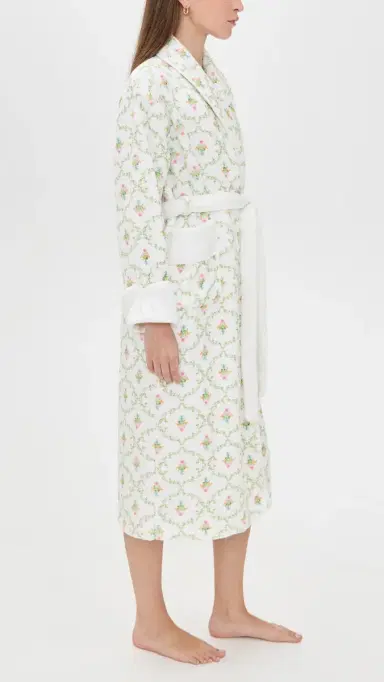 Hill House Home The Hotel Robe Pastel Trellis L/XL | Thumbnail 4