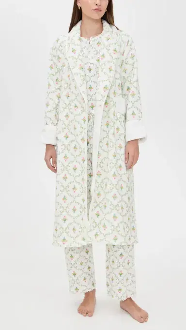 Hill House Home The Hotel Robe Pastel Trellis L/XL | Thumbnail 5