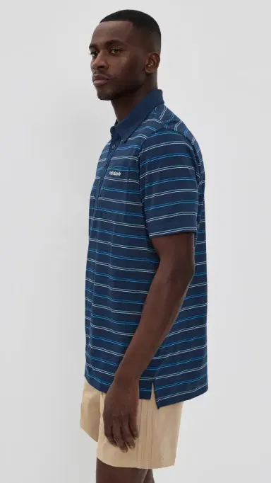 Adidas Golf Originals Archive Stripe Polo Night Indigo S | Thumbnail 4
