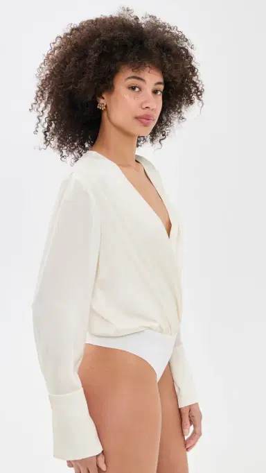 Favorite Daughter The Date Blouse Thong Bodysuit | Thumbnail 4 Favorite Daughter The Date Blouse Thong Bodysuit | Thumbnail 4