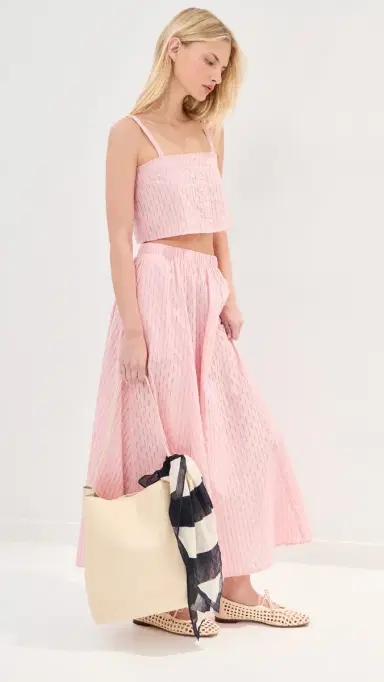 LE BOP Martha Eyelet Top Pink | Thumbnail 4
