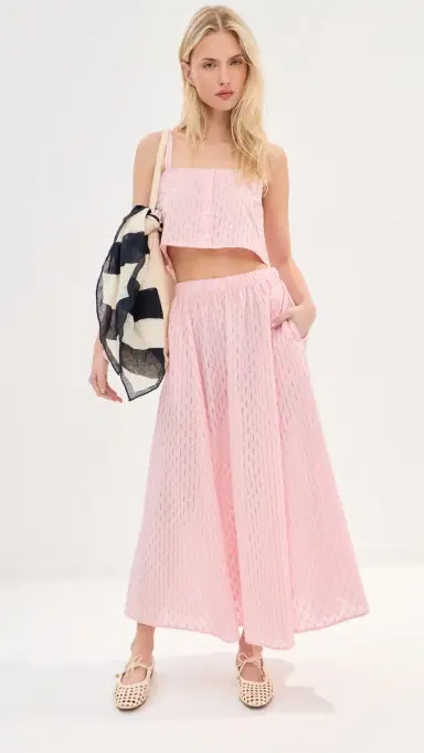 LE BOP Martha Eyelet Top Pink | Thumbnail 6