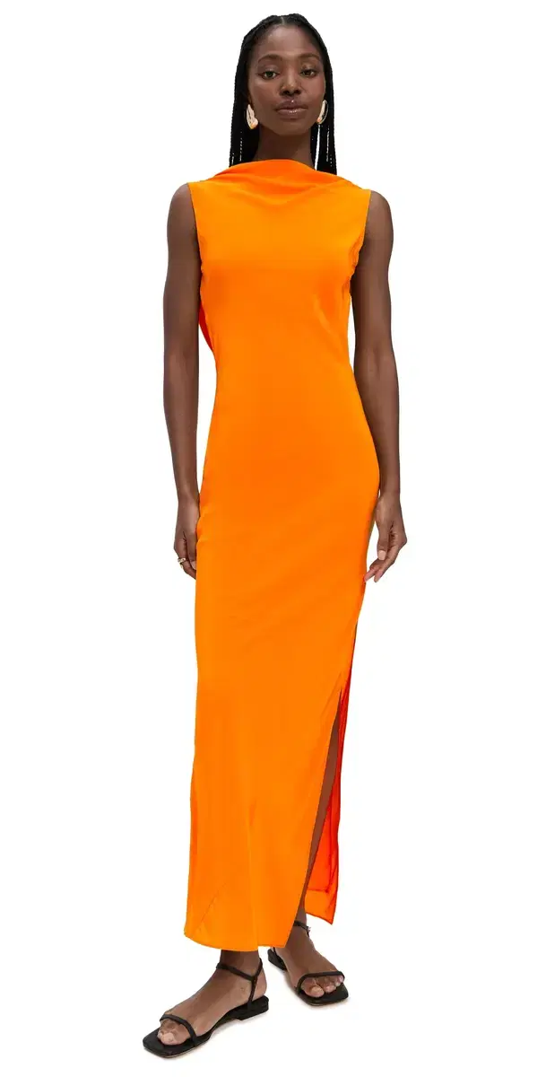 Isla Cowl Back Gown Orange