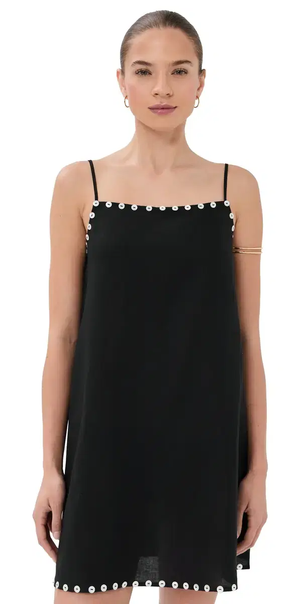 Laura Mini Linen Dress Black