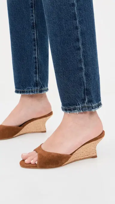 Staud Brigitte Wedges Tabac/Natural 37 | Thumbnail 3