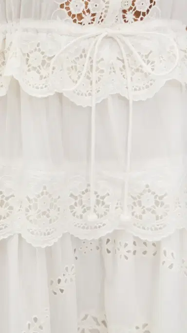 Sea Sofia Embroidery Puff Sleeve Dress Cream | Thumbnail 6
