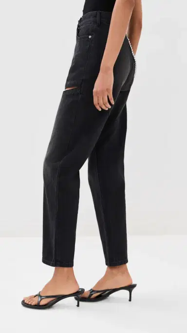 AREA Slit Jeans Black | Thumbnail 4 AREA Slit Jeans Black | Thumbnail 4