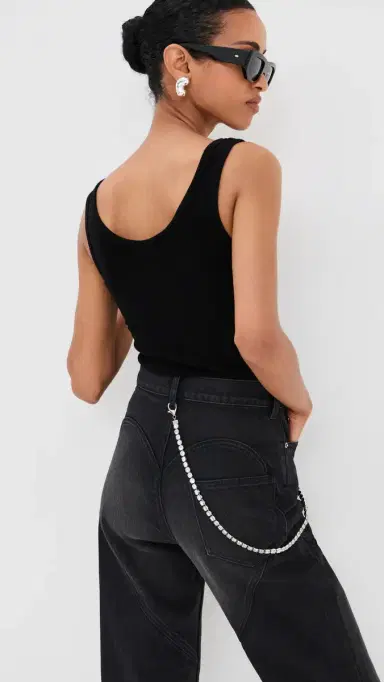 AREA Slit Jeans Black | Thumbnail 6 AREA Slit Jeans Black | Thumbnail 6