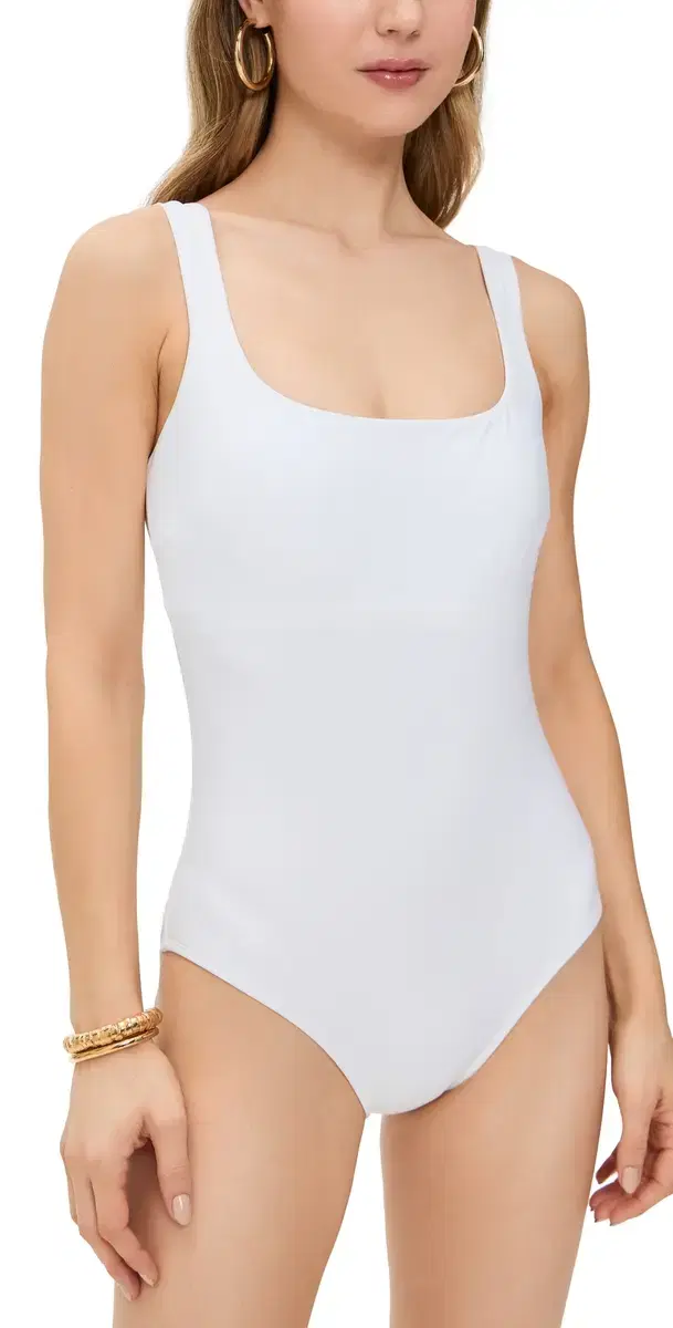 STYLEST Dreamculpt quare Neck Tank One Piece Blanc