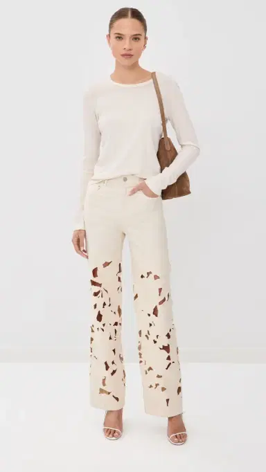 SIMKHAI Betty Straight Leg Jeans Marshmallow | Thumbnail 5 SIMKHAI Betty Straight Leg Jeans Marshmallow | Thumbnail 5
