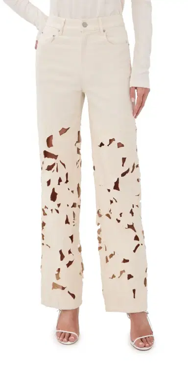SIMKHAI Betty Straight Leg Jeans Marshmallow | Thumbnail 1 SIMKHAI Betty Straight Leg Jeans Marshmallow | Thumbnail 1