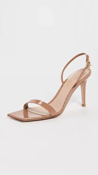 Gianvito Rossi Ribbon Stiletto Vernice 85mm Praline | Thumbnail 2 Gianvito Rossi Ribbon Stiletto Vernice 85mm Praline | Thumbnail 2