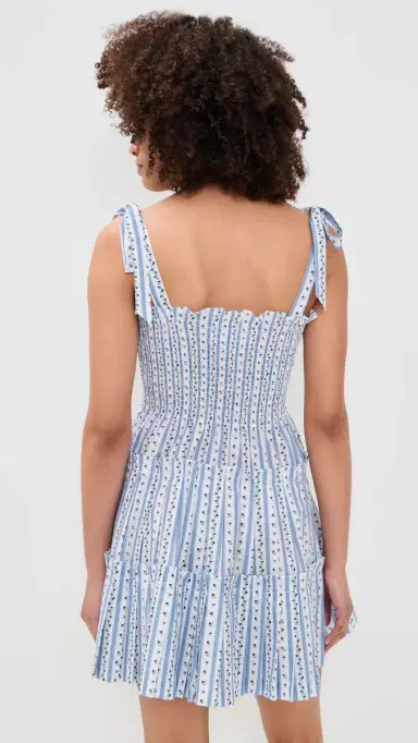 Hill House Home The Ribbon Charlotte Nap Dress Petal Stripe Blue | Thumbnail 3