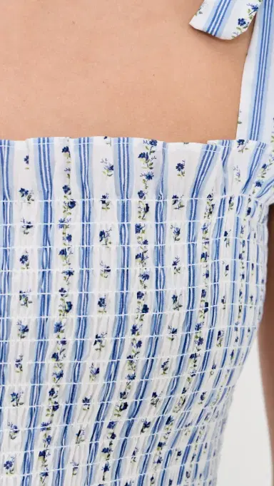 Hill House Home The Ribbon Charlotte Nap Dress Petal Stripe Blue | Thumbnail 6