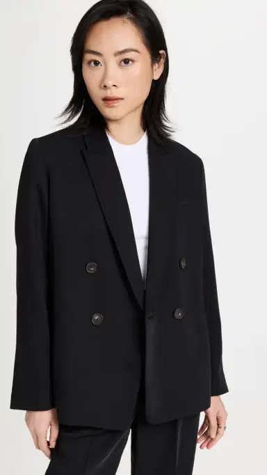 Vince Crepe Suiting Blazer Black | Thumbnail 2