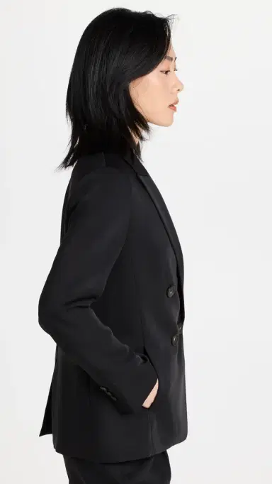 Vince Crepe Suiting Blazer Black | Thumbnail 4