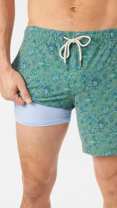 Fair Harbor The Bayberry Swim Trunks 7 Green Mini Floral S | Thumbnail 5 Fair Harbor The Bayberry Swim Trunks 7 Green Mini Floral S | Thumbnail 5