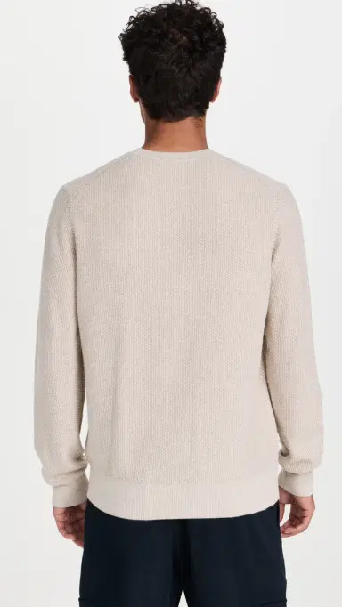 Vince Geo Jacquard Crew Sweater British Khaki/Classic Cream M | Thumbnail 3