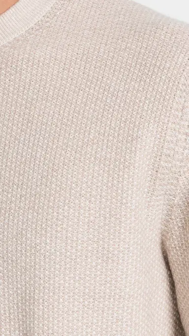 Vince Geo Jacquard Crew Sweater British Khaki/Classic Cream M | Thumbnail 6