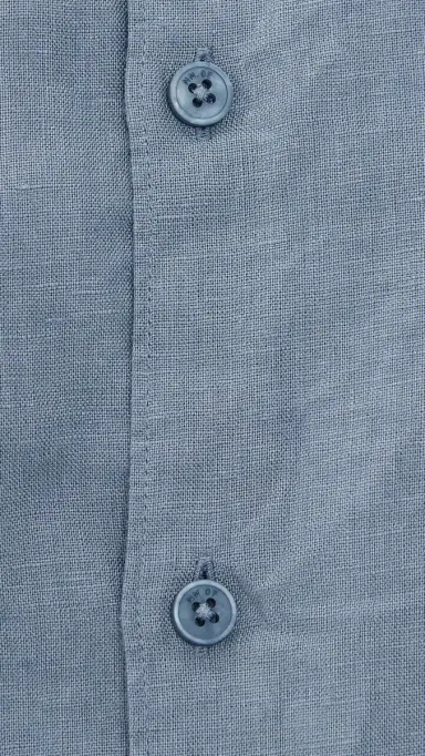NN07 Enzo Linen Shirt Stone Blue | Thumbnail 6